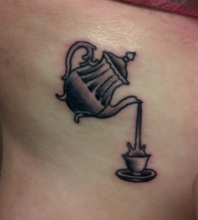 Teapot and teacup tattoo