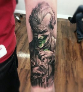 The joker tattoo by Kyle Cotterman