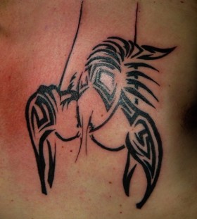 Tribal lobster tattoo design