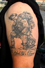 Tribute army theme tattoo