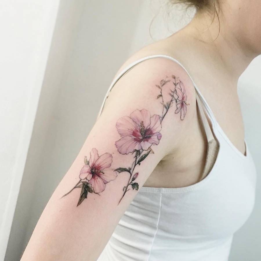 Watercolor Flower Tattoos