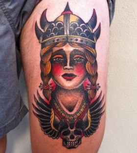 Viking girl tattoo by James McKenna