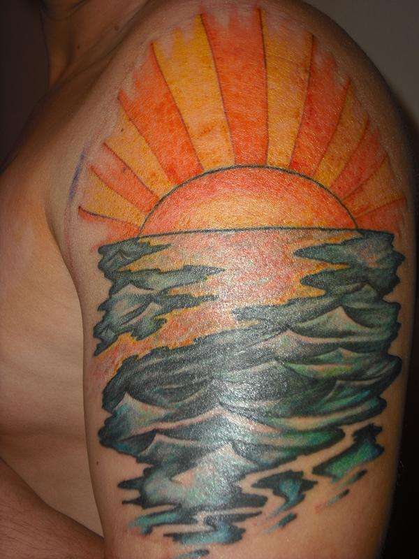 Water and sunset tattoo - | TattooMagz › Tattoo Designs / Ink Works