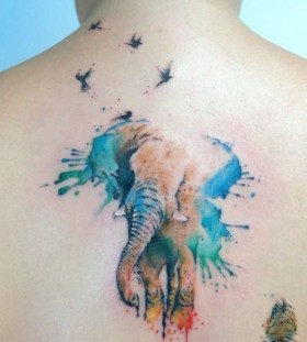 Watercolor elephant