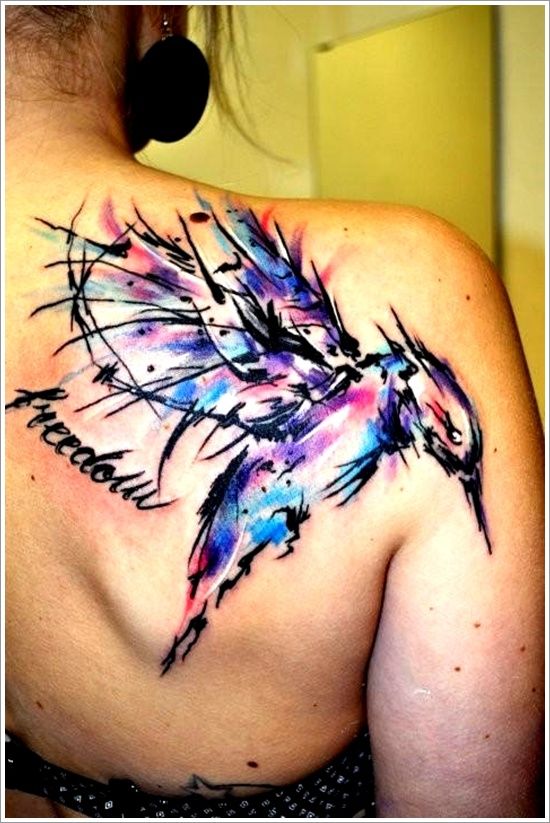 Tribal bird tattoos