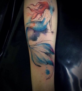 Watercolour mermaid