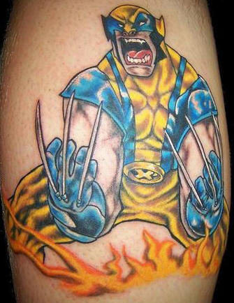 Wolverine in attack mode tattoo