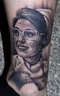 Woman portrait tattoo by James Tattooart