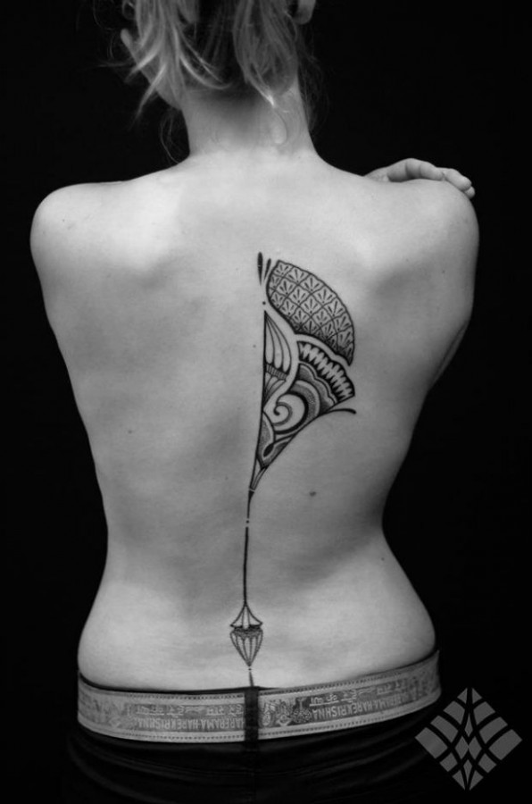 Wonderful back tattoo by Brian Gomes