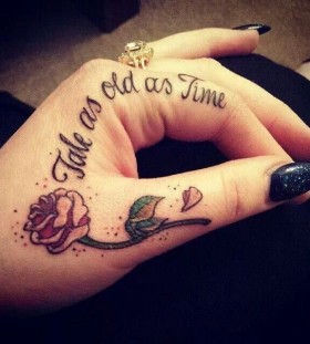 Wonderful beauty and the beast quote tattoo