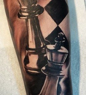 Wonderful hand's chess tattoo