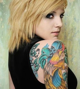 Wonderful pheasant arm tattoo