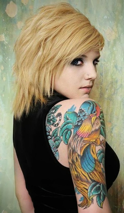 Wonderful pheasant arm tattoo