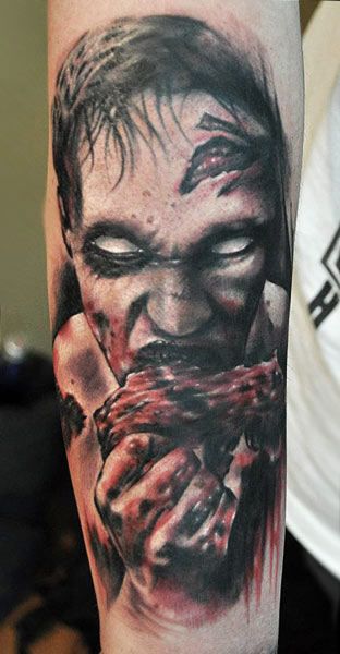 Zombie tattoo by Benjamin Laukis