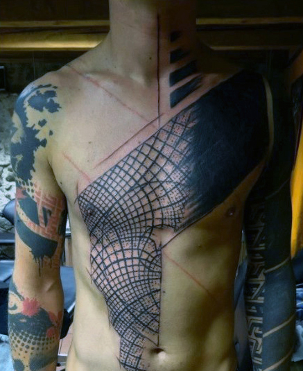 abstract art tattoos for men