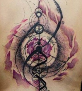 abstract back tattoo