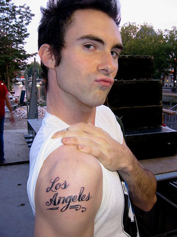 Adam Levine Los Angles Tattoo