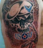 Air Force Skull Military Tattoos Design