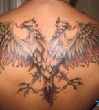 Dashing Albanian Eagle Tattoo on Men's Back Design