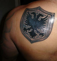 Albanian Eagle Flag Tattoo