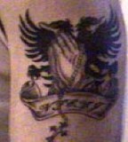 Albanian Eagle Tattoo with Band