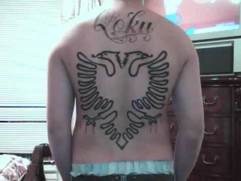 Original Albanian Eagle Outline Tattoo