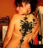 Girl Fashion Albanian Eagle Tattoos
