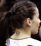 Fancy Alicia Sacramone Tattoo Design On Neck