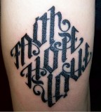 Faith Hope Rhombus Ambigram Tattoo Design