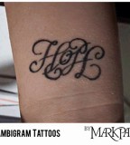Small Ambigram Tattoos For Girls