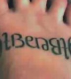 Ambigram Tattoos On Foot
