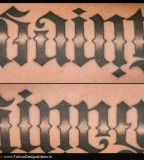 Saint Sinner Ambigram Tattoo Design