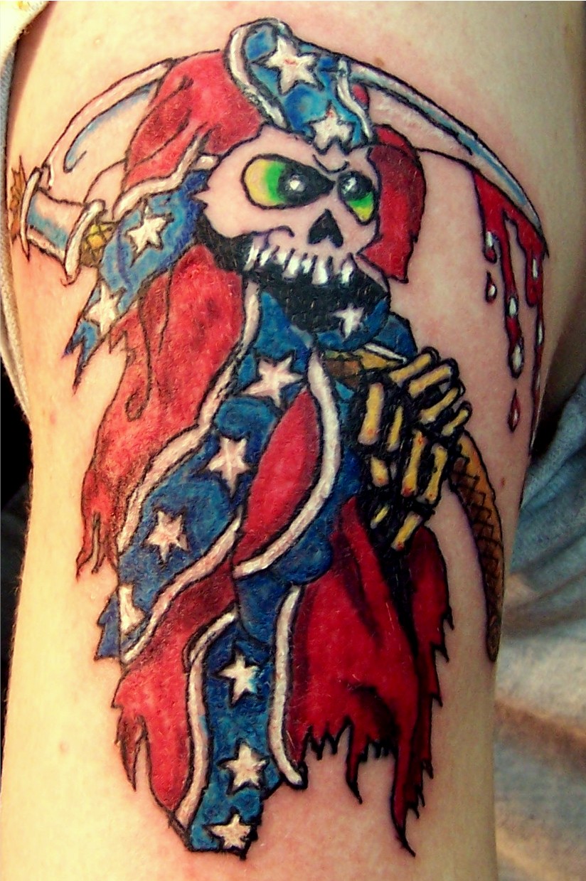 American Battle Flag Tattoo Design