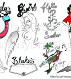 Amy Winehouse Full Size Quality Temporary Tattoo Set (NSFW)