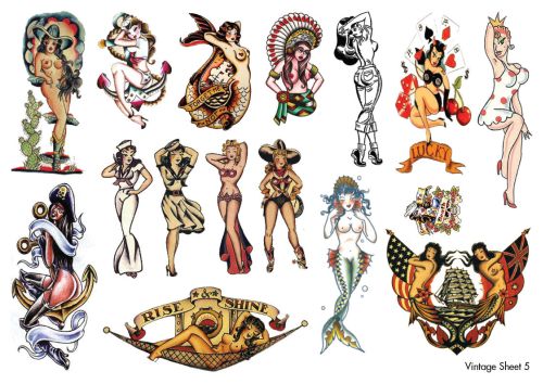 A Collection of Vintage Temporary Tattoos