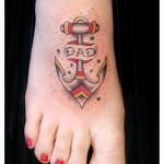 Beautiful Girls Anchor Themed Design on Foot