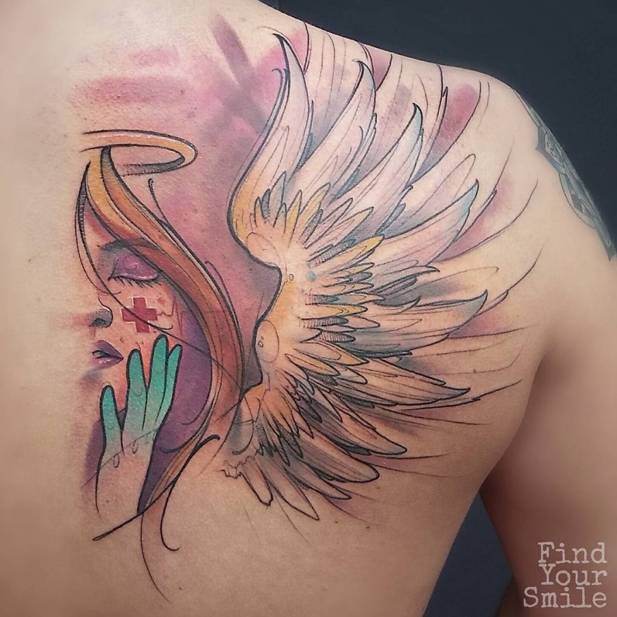 angel-nurse-watercolor-tattoo