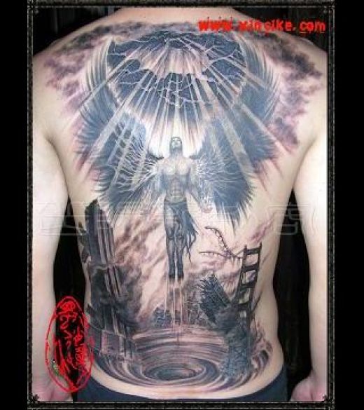 Huge Angel Tattoos Designs For Men