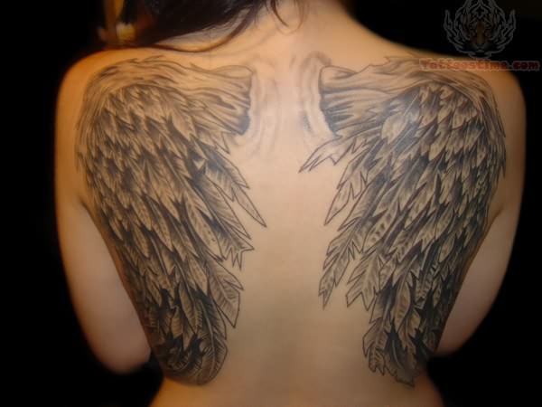 Angel Tattoos With Wings for Women