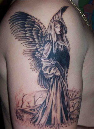 Amazing Angel Tattoo Design for Men
