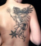 Angel Tattoos Design Ideas on Upper Back
