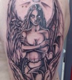 Angel and Demon Tattoo Tribal Modele Tatouage Mi Pictures
