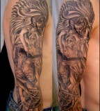 Cool Angel And Demon Tattoo Flash Demon Tattoos