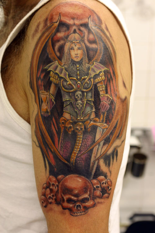 Angel Fighting Demon Tattoo Demon Tattoos Pictures - | TattooMagz