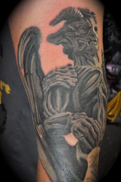 Angels And Demons Statue Tattoo On Arm Photos Gallery Tattoomagz Tattoo Designs Ink Works Body Arts Gallery