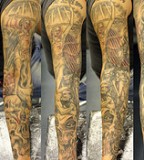 Groups Angels and Demon Sleeve Tattoo Pictures