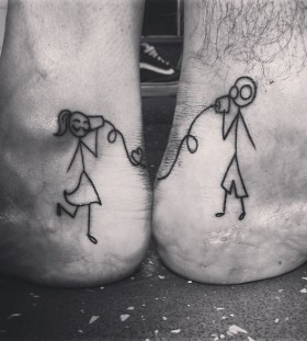 ankle couples tattoos