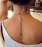 Arabic Tattoo Design on Back for women