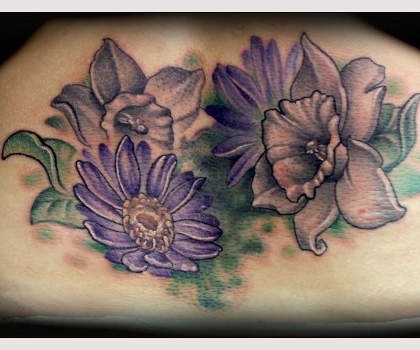 Wonderful Aster Flower Tattoo Designs Slodive Tattoomagz Tattoo Designs Ink Works Body Arts Gallery,Horse Sleeping Lying Down
