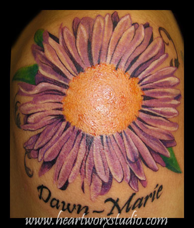Aster Flower Tattoo Ideas